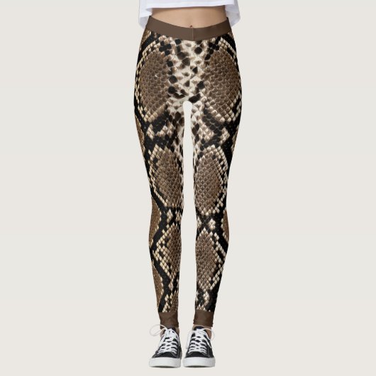 Leggings Snakeskin noir (Devant)