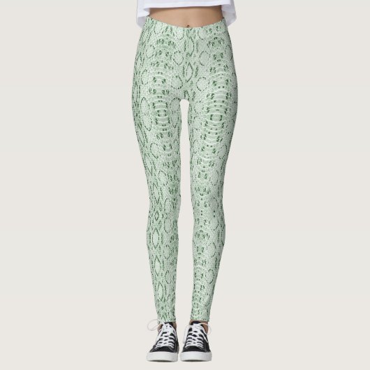 Leggings Snakeskin vert (Devant)