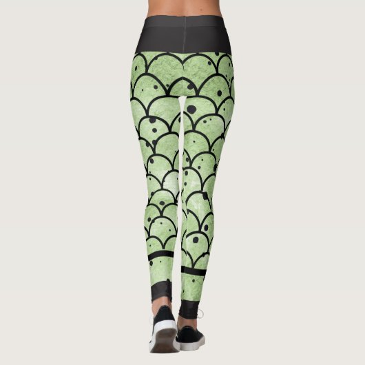 Leggings Snakeskin vert (Dos)