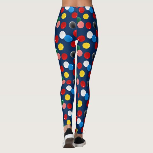 Leggings Snooker Player Billard coloré (Dos)