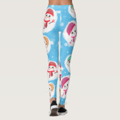 Leggings Snowball et Snowman Blue (Dos)