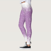 Leggings Snowfall and Snow Borders Noël Any Colo ID728 (Gauche)
