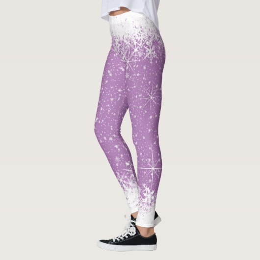 Leggings Snowfall and Snow Borders Noël Any Colo ID728 (Gauche)