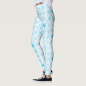 Leggings Snowflake bleu motif (Gauche)
