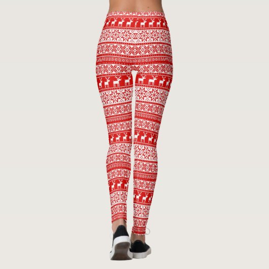 Leggings Snowflake nordique Reindeer Vilain Sweat de Noël (Dos)