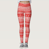 Leggings Snowflake nordique Reindeer Vilain Sweat de Noël (Devant)
