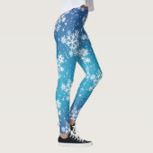Leggings Snowflakes et Stars sur dégradé bleu pâle (Droite)