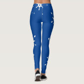 Leggings Snowflakes Mix Geometrique Blue (Dos)