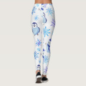 Leggings Snowflakes, Snowmen et Pingouins de Noël (Dos)