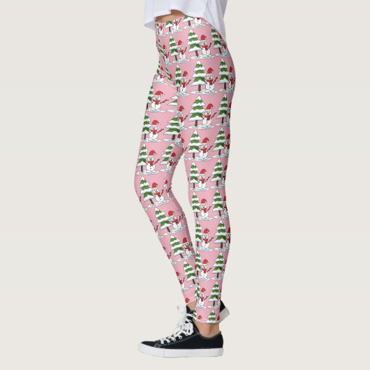 Leggings Snowman avec Snowman Pine Tree (Gauche)