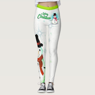 Leggings Snowman / Flocon de neige / Noël blanc - (modifiab