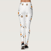 Leggings Snowman Funny Visage mignonne Nouveauté Motif de N (Dos)