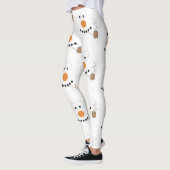 Leggings Snowman Funny Visage mignonne Nouveauté Motif de N (Gauche)
