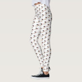 Leggings Snowman Funny Visage mignonne Nouveauté Motif de N (Gauche)
