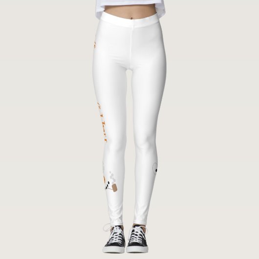 Leggings Snowman Funny Visage mignonne nouveauté Noël (Devant)