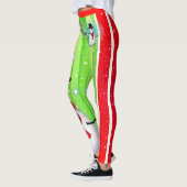 Leggings Snowman / Snowflake / Noël / Vert & Rouge (Gauche)