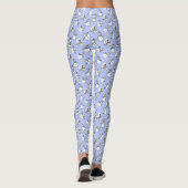 Leggings Snowmen mignon Pastel Bleu Motif (Dos)