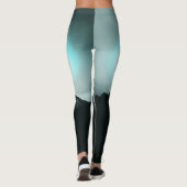 Leggings Snowy mountain mysterious blue neon light (Dos)