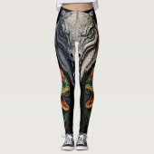 Leggings "Sobek's Serenity : Abstrait Crocodile Head Tattoo (Devant)