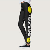 Leggings Sofball Personnalisé Nom de l'équipe et numéro du  (Gauche)