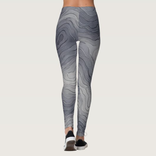 Leggings Soft Elevation Lines – Grey Scale (Dos)