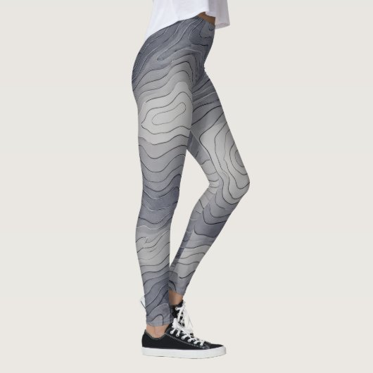 Leggings Soft Elevation Lines – Grey Scale (Droite)