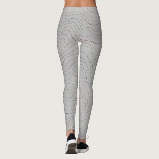 Leggings Soft Elevation Lines – White Base (Dos)