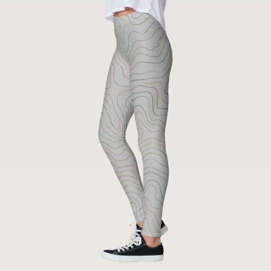 Leggings Soft Elevation Lines – White Base (Gauche)