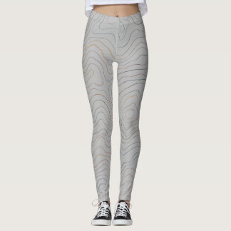 Leggings Soft Elevation Lines – White Base