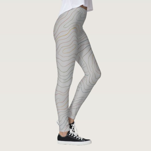 Leggings Soft Elevation Lines – White Base (Droite)