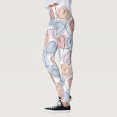 Leggings Soft Hearts : Continuous Line Valentine's (Gauche)