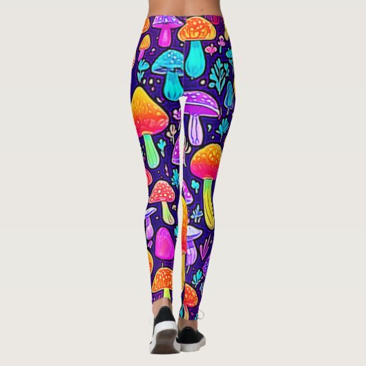 Leggings Soft Neon : Patch pour champignon de dessin (Dos)