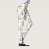 Leggings Soft Pastel Rose Rose Flower Motif (Droite)