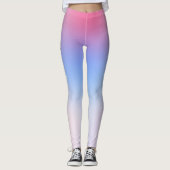 Leggings Soft Pink Bleu Clair Gym Yoga entraînement (Devant)