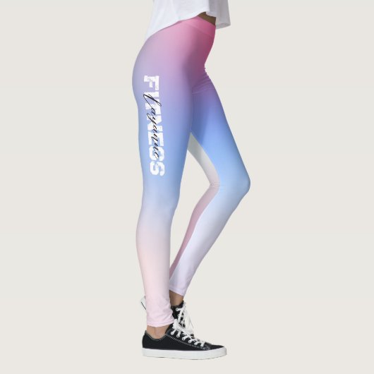 Leggings Soft Pink Bleu Clair Gym Yoga entraînement (Droite)