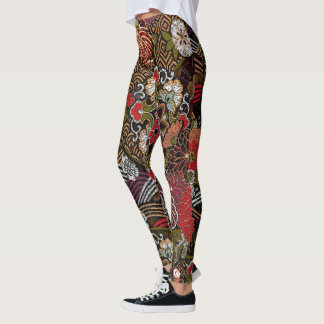 Leggings Soie brodée par Japonais royal