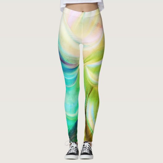 Leggings Soie pastel colorée (Devant)