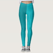 Leggings "soie" turquoise - (Devant)