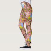 Leggings Sois ma Valentine Nature fleurit Fleurs de coeur A (Gauche)