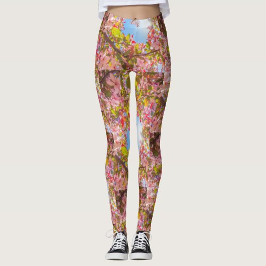 Leggings Sois ma Valentine Nature fleurit Fleurs de coeur A (Devant)