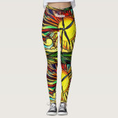 Leggings Solaire psychédélique et énergie éolienne (Devant)