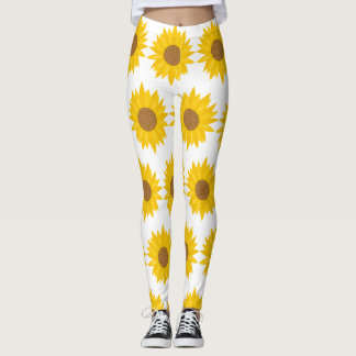 Leggings Soleil Jaune Fleur de tournesol