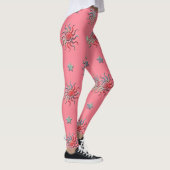 Leggings Soleil rose et étoiles motif (Droite)