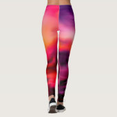 Leggings Soleil rose vif Océan Abstrait moderne (Dos)
