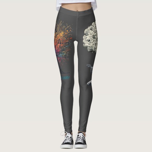 Leggings Solfeggio explosif guitariste (Devant)