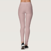 Leggings solide rose muet (Dos)
