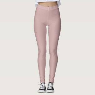 Leggings solide rose muet