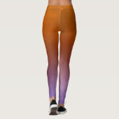 Leggings solides orange et violet (Dos)