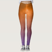 Leggings solides orange et violet (Devant)