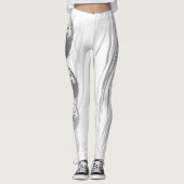 Leggings Sombre et gothique Misty Yin Yang Vampire Crâne (Devant)